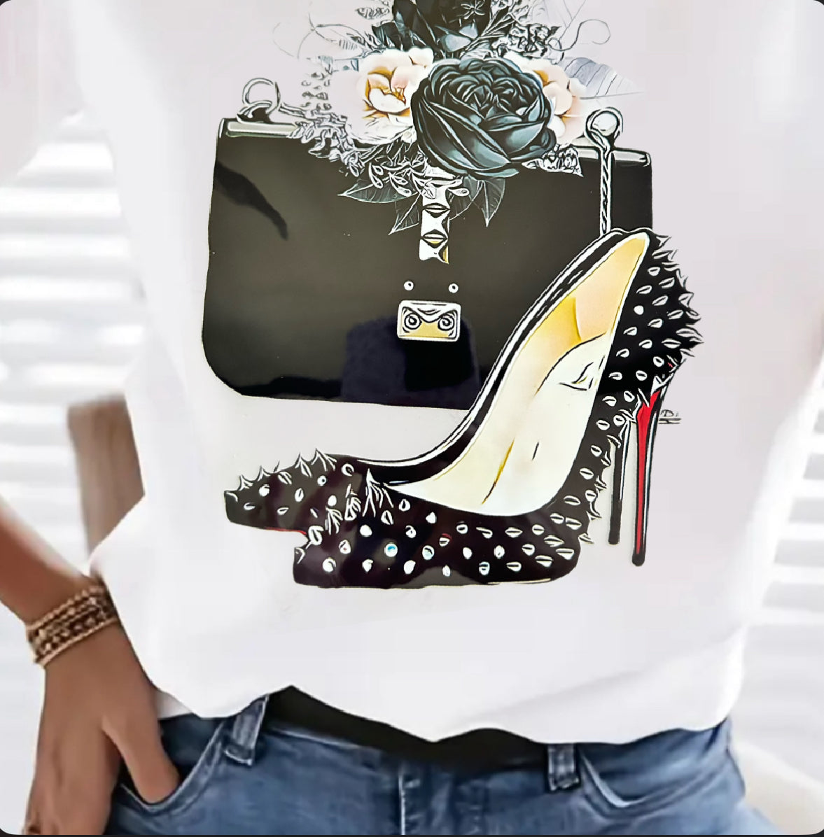 "GLAM NOIR LUXE GLAM TEE"