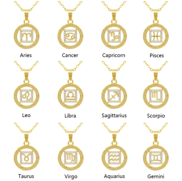 ROUND DIAMOND ZODIAC NECKLACE