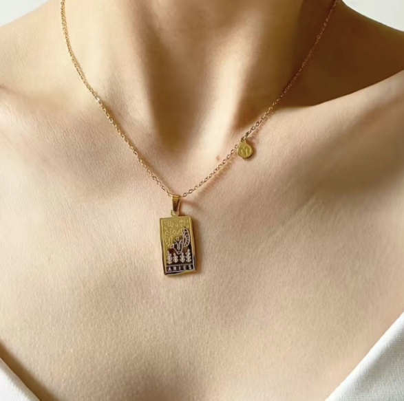 TAROCCHI ZODIAC CARD NECKLACE