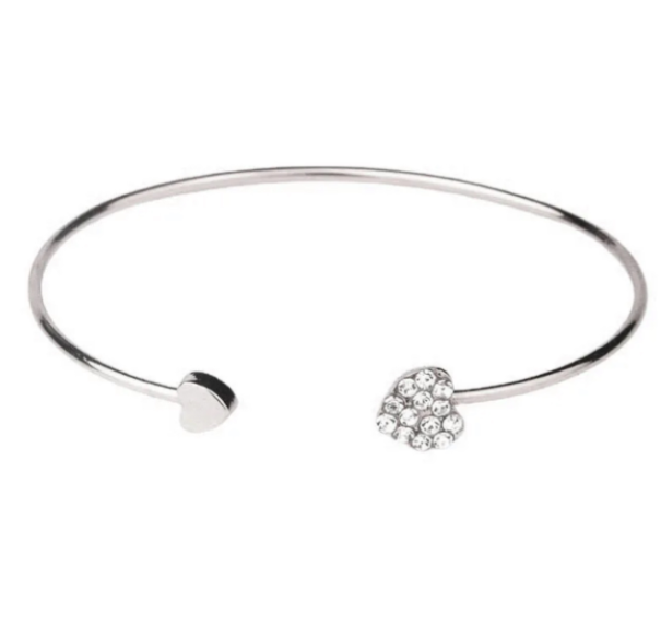 DOUBLE HEART BANGLE