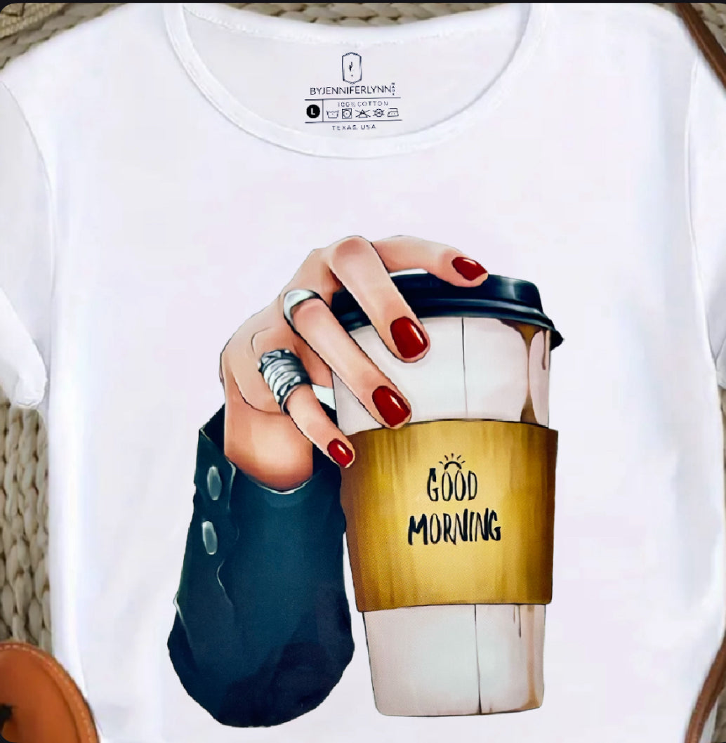 "CAFFEINE QUEEN GLAM TEE"