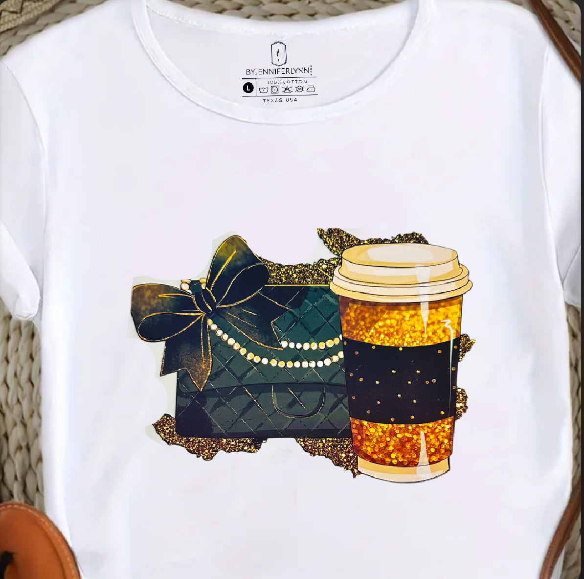 "COFFEE & COUTURE GLAM TEE" 🖤✨