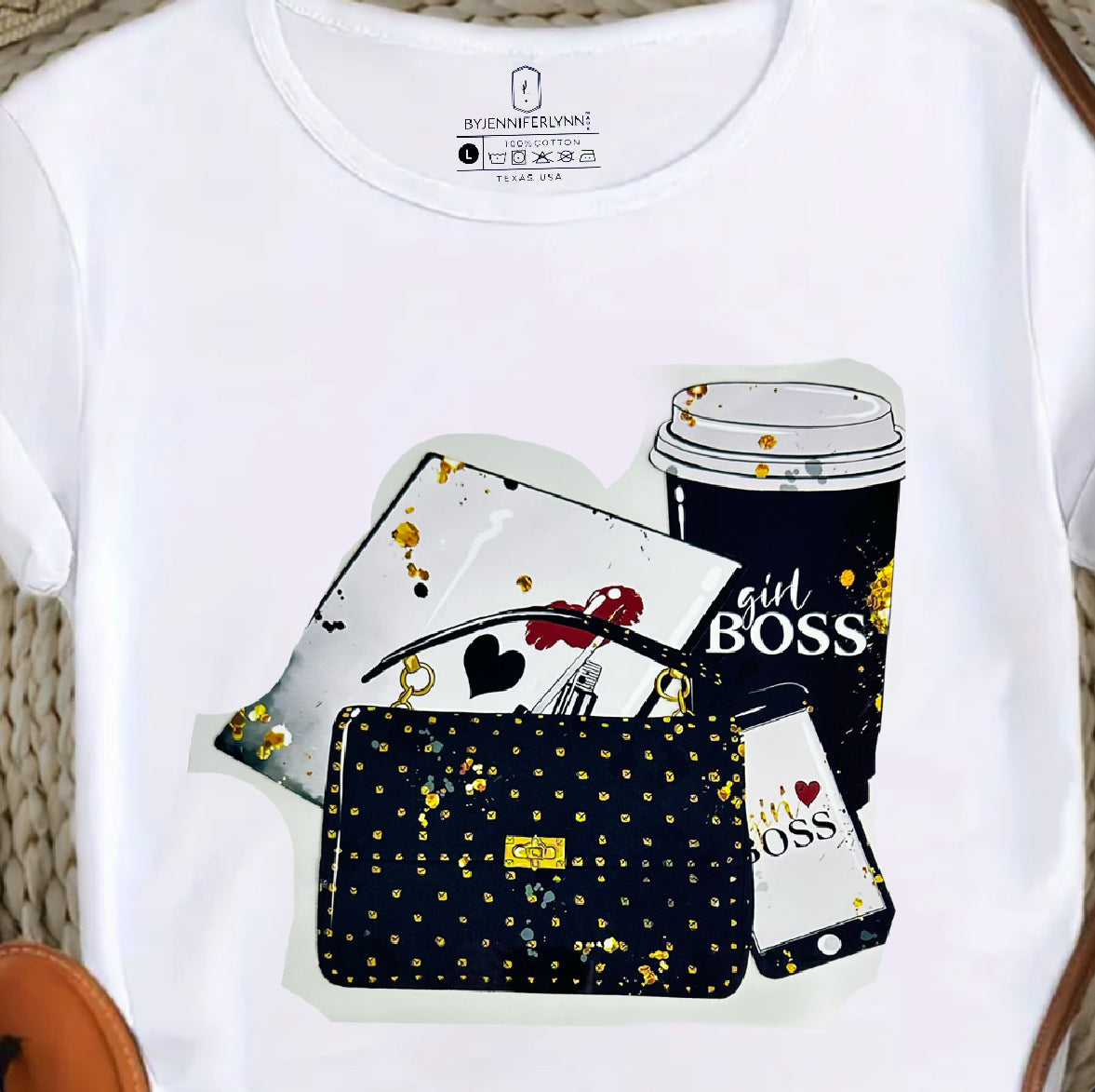 "COFFEE & COUTURE GLAM TEE" ☕🖤