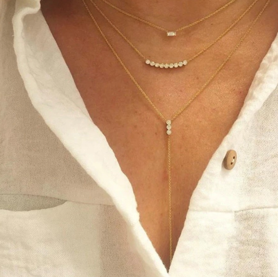 KAHLANI DRIPPING DIAMOND NECKLACE
