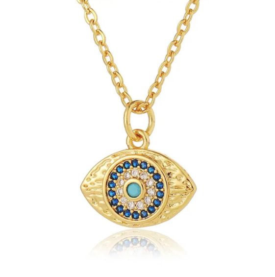 EVIL EYE PAVE NECKLACE