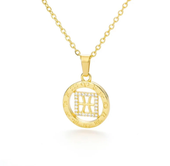 ROUND DIAMOND ZODIAC NECKLACE