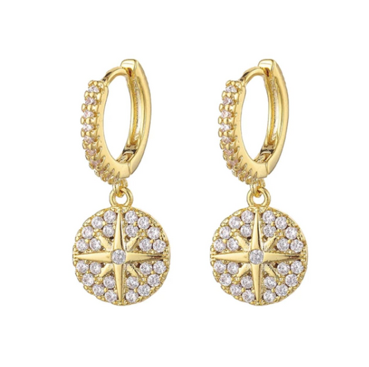 SAND DOLLAR PAVE DANGLE
