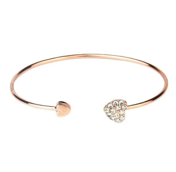 DOUBLE HEART BANGLE