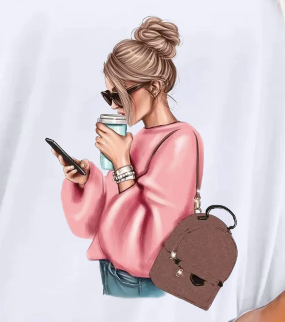 "CHIC LATTE GLAM TEE"